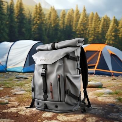 Unisexe Sport en plein air sac à dos de camping 60L avec couvercle imperméable à la pluie et dos doux