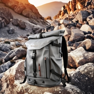 Unisexe Sport en plein air sac à dos de camping 60L avec couvercle imperméable à la pluie et dos doux
