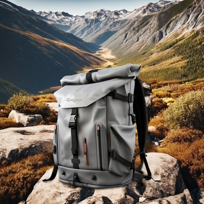 Unisexe Sport en plein air sac à dos de camping 60L avec couvercle imperméable à la pluie et dos doux