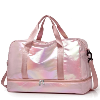 Sac de voyage à couche de cloison pour équipement de fitness à la mode et fonctionnel pour femmes