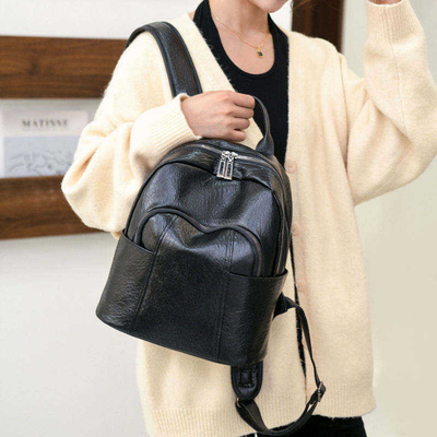 Unisexe sac à dos de voyage en cuir PU pour les filles imperméable à l'eau et écologique