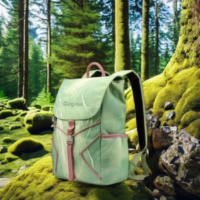 Sac à dos de voyage en nylon étanche à l'eau avec poches avant doubles et fermeture à glissière portable