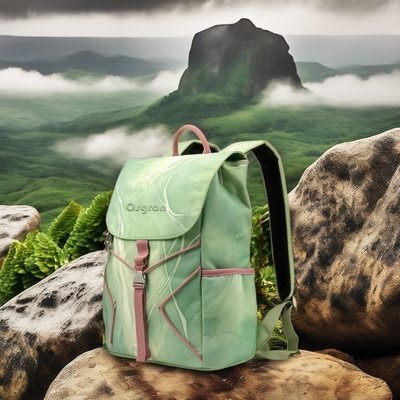Sac à dos de voyage en nylon étanche à l'eau avec poches avant doubles et fermeture à glissière portable