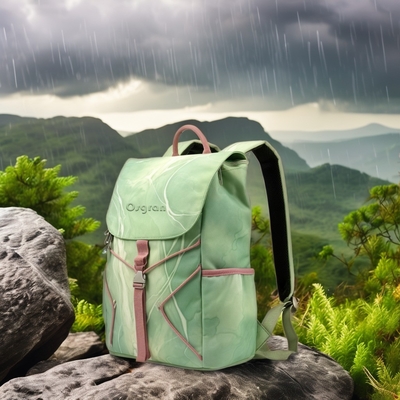 Sac à dos de voyage en nylon étanche à l'eau avec poches avant doubles et fermeture à glissière portable