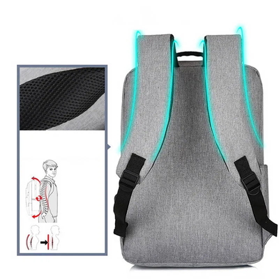 LOGO personnalisé Sac à dos portable pour hommes Sac à dos d'affaires Sac à dos imperméable à l'eau Oxford Sac à dos d'étudiant de l'école Sac à dos avec USB