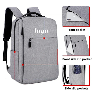 LOGO personnalisé Sac à dos portable pour hommes Sac à dos d'affaires Sac à dos imperméable à l'eau Oxford Sac à dos d'étudiant de l'école Sac à dos avec USB