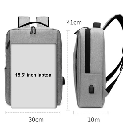 LOGO personnalisé Sac à dos portable pour hommes Sac à dos d'affaires Sac à dos imperméable à l'eau Oxford Sac à dos d'étudiant de l'école Sac à dos avec USB