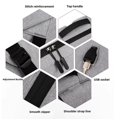 LOGO personnalisé Sac à dos portable pour hommes Sac à dos d'affaires Sac à dos imperméable à l'eau Oxford Sac à dos d'étudiant de l'école Sac à dos avec USB