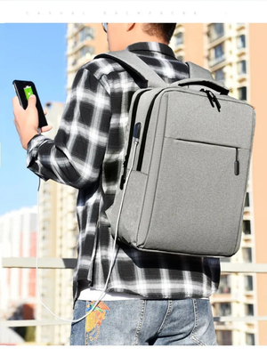 LOGO personnalisé Sac à dos portable pour hommes Sac à dos d'affaires Sac à dos imperméable à l'eau Oxford Sac à dos d'étudiant de l'école Sac à dos avec USB