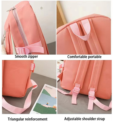 Gros de Cute 4pcs/Set Sac d'école primaire Pour les filles Harajuku Kawaii Sac de livre pour étudiants Sac à main pour adolescents Sac à dos pour étudiants de grande capacité Sac à dos pour filles Sac à dos pour élèves