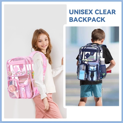 Gros Sac à dos de voyage clair pour l' école Sac à dos transparent en PVC supérieur pour les filles Les garçons à travers le sac à dos de l' école pour les hommes Les femmes Le sac à dos des étudiants