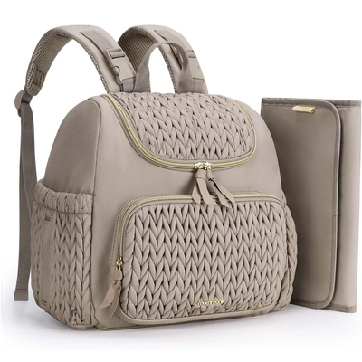 Gros de sac à couches de bébé petit sac à dos de couches de voyage élégant mini maternité sac de jour sac de maman pour les femmes sac de couche décontracté