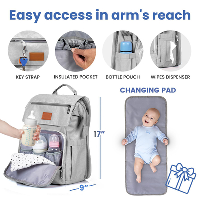 Sac de couche pour bébé sur mesure avec coussin de changement Sac de voyage pour nouveau-né